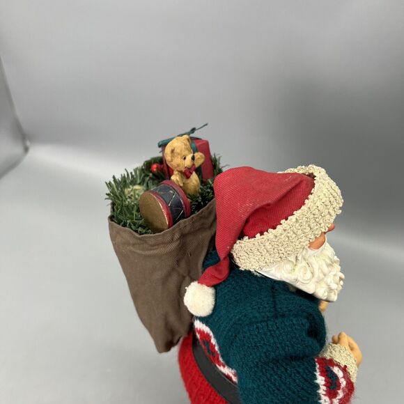 Vintage Santa Collectible World Bazaars Santa with Toy Sack 80525 #6 - Picture 12 of 16
